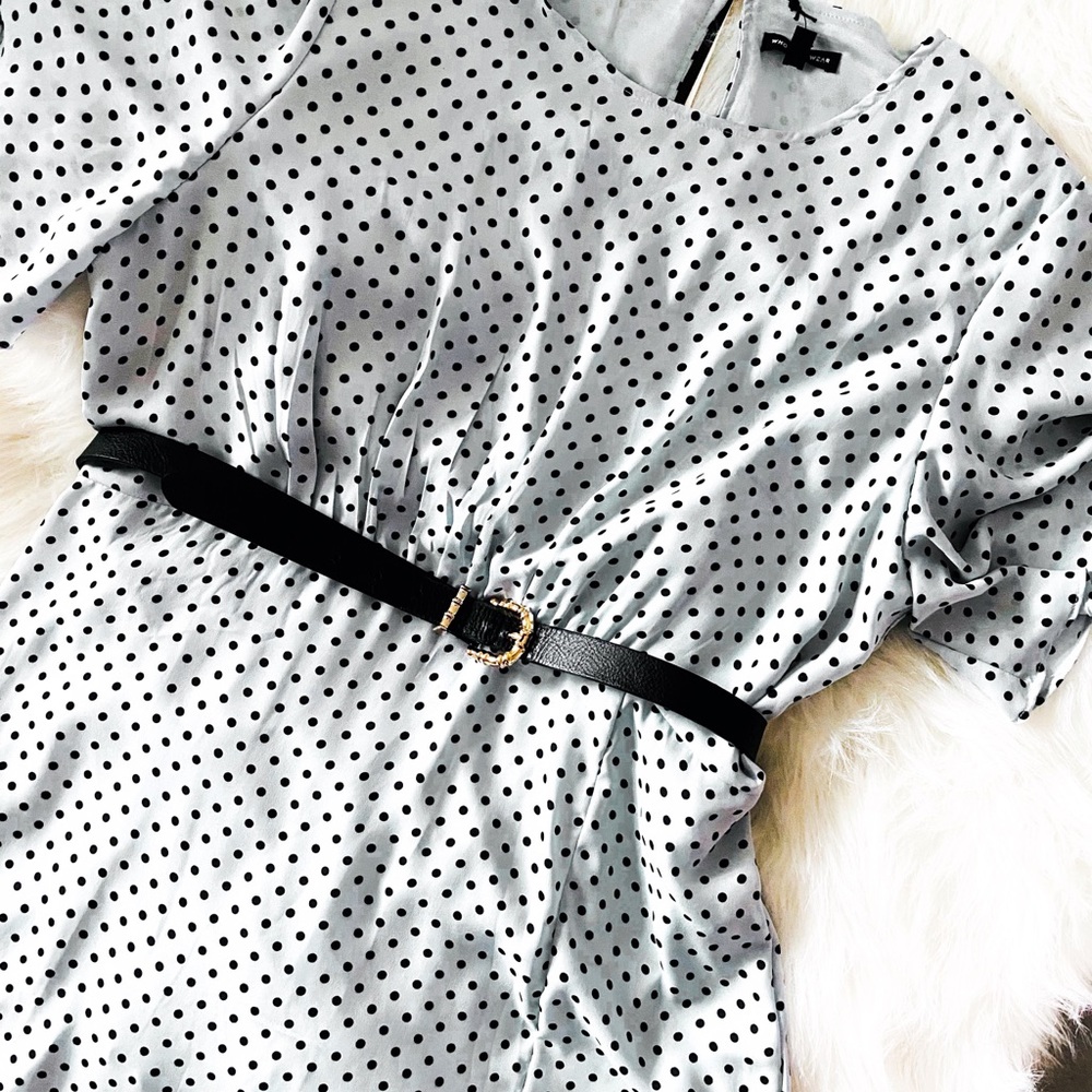 Chiffon ditsy dot dress